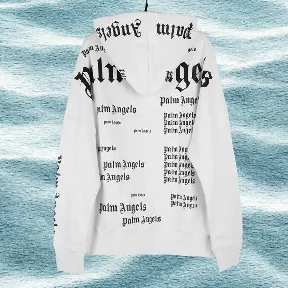Palm Angels White Hoodie